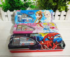 Disney lovely metal tin pencil case with hinged lid