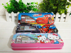 Disney lovely metal tin pencil case with hinged lid