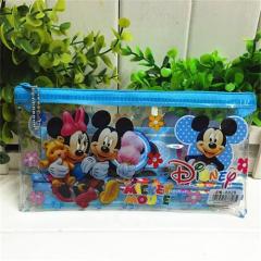 Plastic pencil bag with zipper