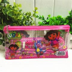 Plastic pencil bag with zipper