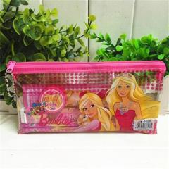 Plastic pencil bag with zipper