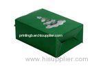 Offset Printing Green Colored recycled boxes for packaging With Handles