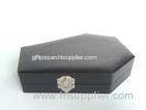 Wooden Pattern Custom Rigid Jewelry Gift Boxes, Coated Paper Black Luxury Gift Packaging Boxes