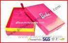 Fancy Jewellery Packaging Boxes For Valentine Gift, Pink Rigid Paper Gift Packaging Boxes