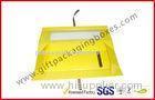 Foldable Yellow Customized Gift Packaging Boxes With Big Window , Magnetic Flat Packing Gift Box