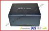 Cardboard Rigid Gift Boxes, Foil Stamping Black Luxury Gift Packaging Box For Watch