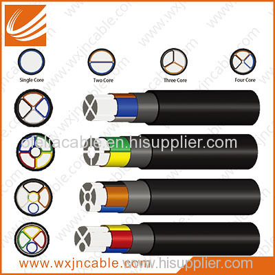0.6/1KV YJLV32-Aluminium Conductor XLPE Insulated Steel Wire PVC Sheathed Power Cable