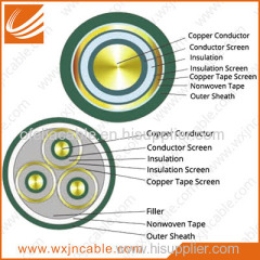 12/20KV YJV-Copper Conductor XLPE Insulated PVC Sheathed Power Cable