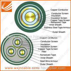 18~30KV YJV22-Copper Conductor XLPE Insulated PVC Sheathed Steel Tape Armoured Power Cable