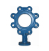 Ductile Iron PN16 Butterfly Valve Bodies Casting Parts OEM