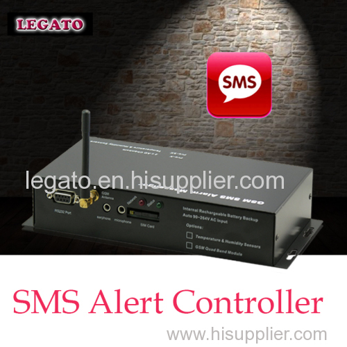 standalone gsm sms controller sending sms message on alarm triggered.