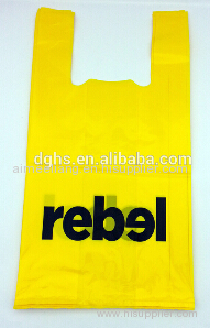 plastci bag with t-shirt bag style