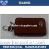Fashion Brown Genuine Zippered Leather Key Case Wallet For Hyundai / KIA / BYD