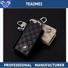 Buick / Peugeot / Nissan Car Plaid Pattern Real Leather Pocket Key Holder