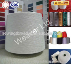 50/2s raw white 100% spun polyester sewing thread