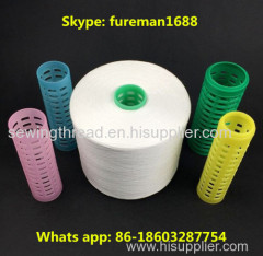 20/2s raw white 100% spun polyester sewing thread