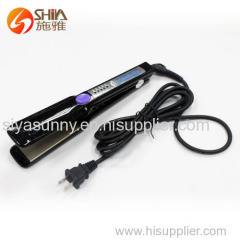 Newest 1/4in.titanium ironic professional her styler hair straightener flat iron with LED steam