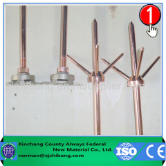 Copper lightning rod grounding system