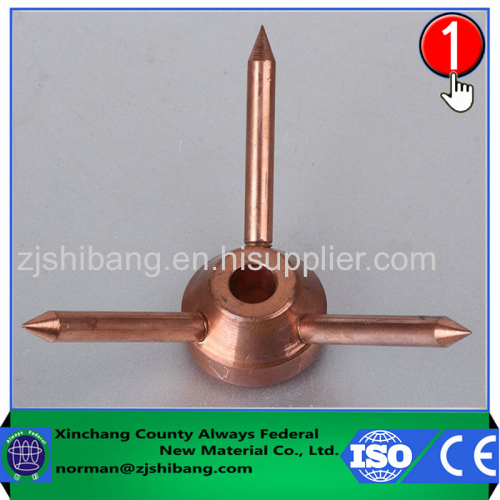 Copper lightning rod of lightning protection for electrical equipment