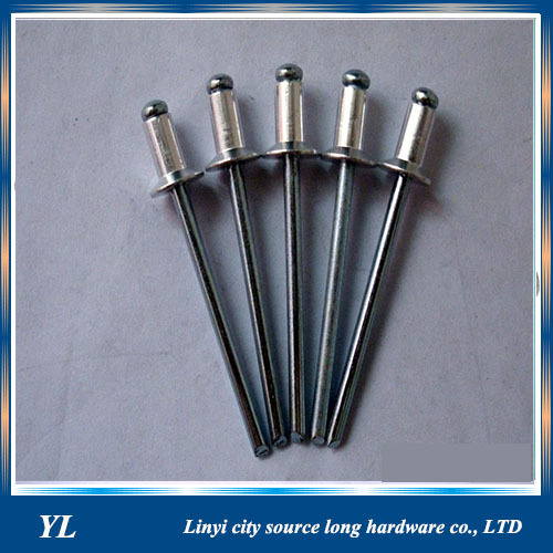 High strength multigrip large flange head aluminum blind rivets