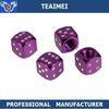 Black / Purple Dice Shaped Truck / Motorcycle / Bicycle Tire Valve Caps