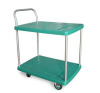 Double layer plastic mute hand trolley noiseless on wheel