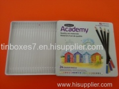 dongguan colouring pencil tin packaging box