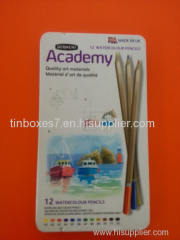 dongguan colouring pencil tin packaging box