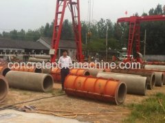 Roller hanging type concrete pipe machine have office on Zambia suspension roller type concrete pipe machin