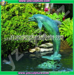 garden dolphin bronze water fountain