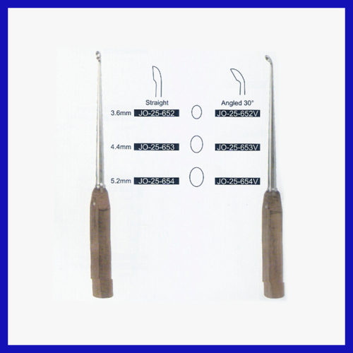 Straight or angled different types of bone curet