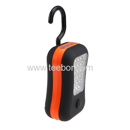 28 LED Magnetic Work Light Hanging Hook Flashlight Great for Outdoors Random Orange or Red Dual Function 24 Work Light