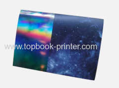 Silver foil cover softback book with kraft jacket printing on demands