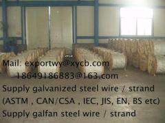 galvanized steel wire strand / zinc coated steel wire strand