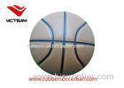 White 8 panels Laminated Basketball with Rubber badder / customized basketballs