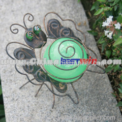 Metal art garden decor garden solar light butterfly