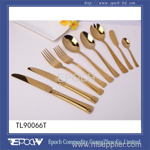 Restaurant knife spoon fork factory stock steel cutlery set