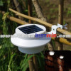 White Led Solar Power Gutter Door Fence Wall Roof Lights Outdoor Garden