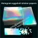 A4 hologram destructible vinyl eggshell sticker papers