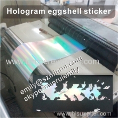 New Hologram Ultra Destructible Vinyl Eggshell Sticker Papers Eye-catching Reflective Holographic Eggshell Stic