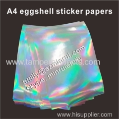 New Hologram Ultra Destructible Vinyl Eggshell Sticker Papers Eye-catching Reflective Holographic Eggshell Stic