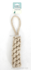 ECO-friendly pet jute-cotton with rope toys handle