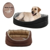 Black/Brown Assorted Water Proof Oxford Round Pet Bed Large Size for dogs