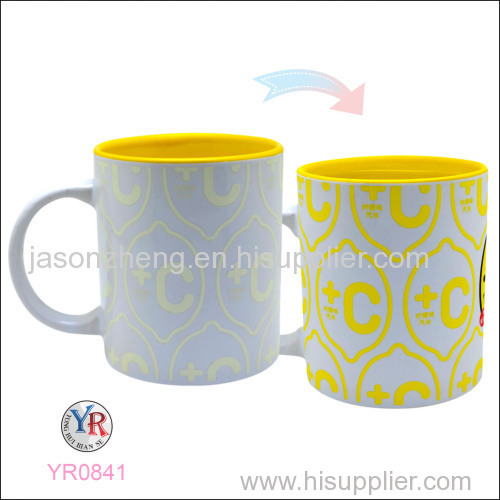 Color changing porcelain mug