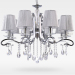 European fabric chandelier lamp fabric hotel pendant lamp fabric shade modern crystal wall lamp