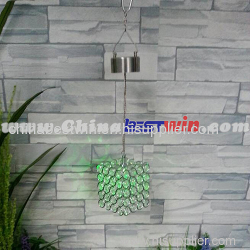 Hanging Colour Changing Crystal Square Solar Light