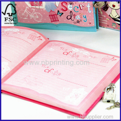 High Standard Production Cute Lock Diary Diary with Lock