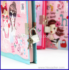 High Standard Production Cute Lock Diary Diary with Lock