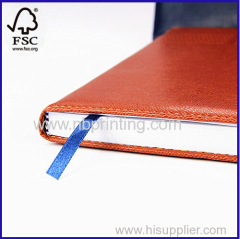 Professional book manufacturer hard cover index leather diary with European standard