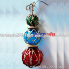 Solar Colourful Ball Light With Rattan rope